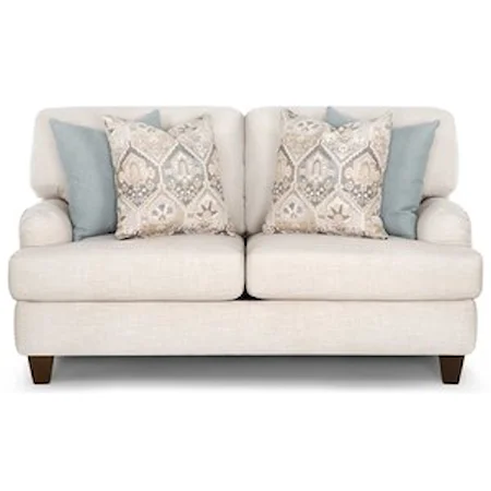Casual Upholstered Loveseat